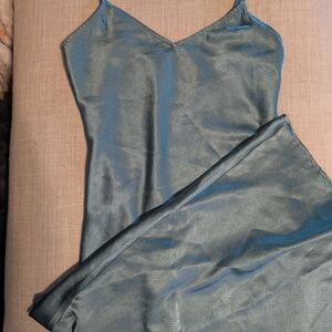 Sleek Blue Slip Dress